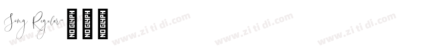 Song Regular字体转换 Song Regular字体转换